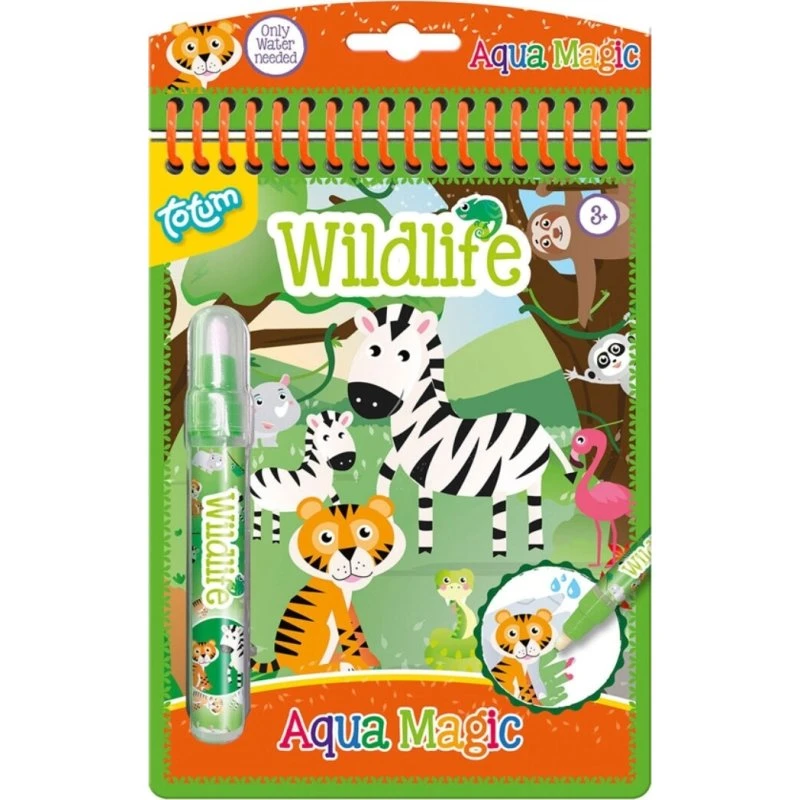 Totum WILDLIFE Aqua Magic vandmalebog (genanvendelig, 4 scener)