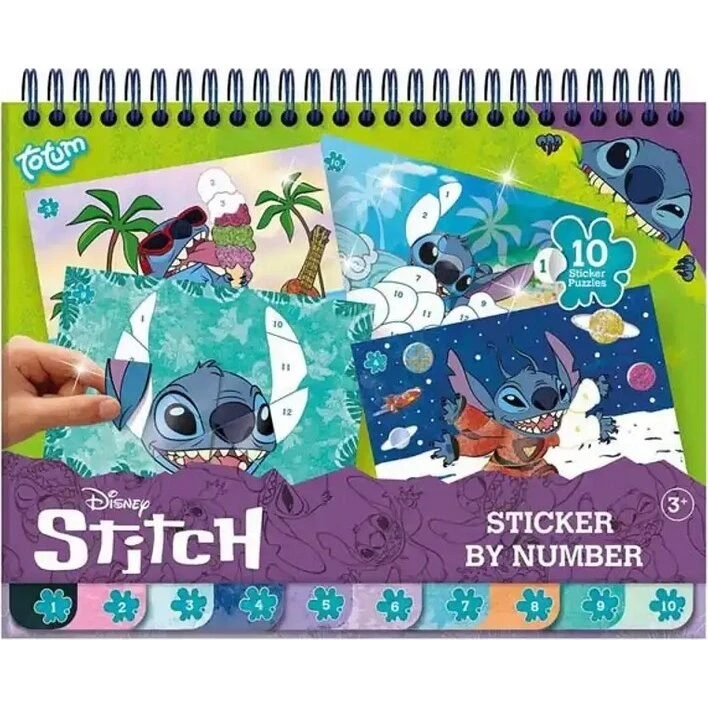Disney Stitch Sticker-by-Number bog – 10 sider
