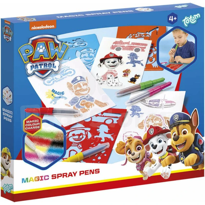 Paw Patrol Spraypen Malesæt - 4 farveskiftende penne
