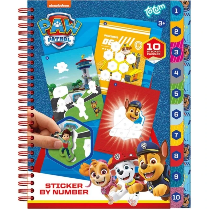 Paw Patrol Sticker by Number - 10 sider