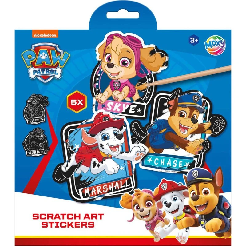 Hobby Mate PAW PATROL Scratch Art – 5 skrabestickers