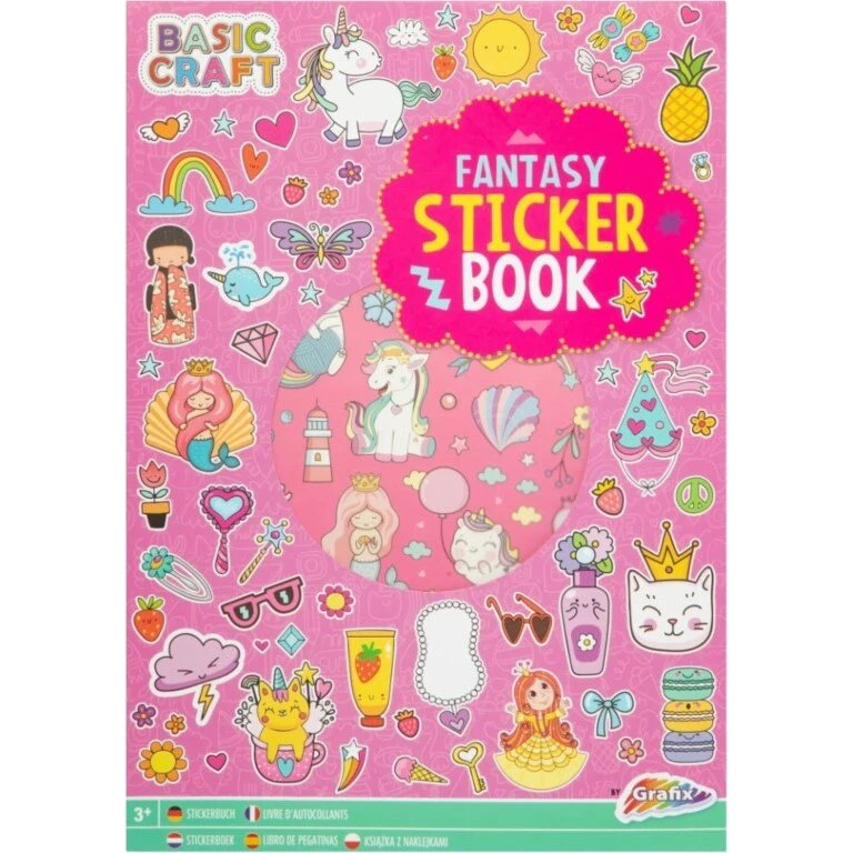 Basic Craft Fantasy klistermærkebog A4 - 8 sider