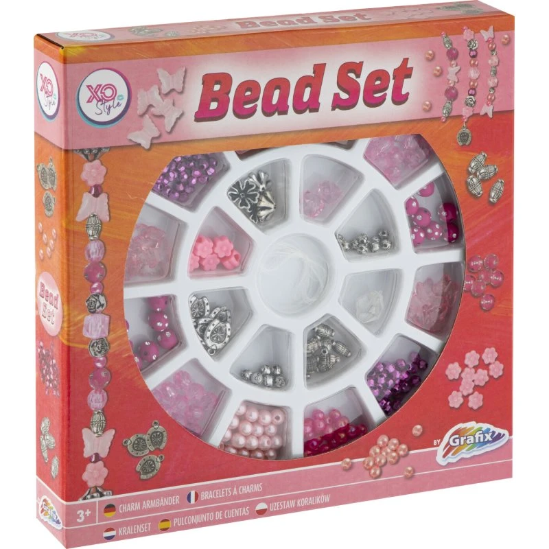 Hobby Mate Perlesæt 26x26 cm – Lyserød smykkekit