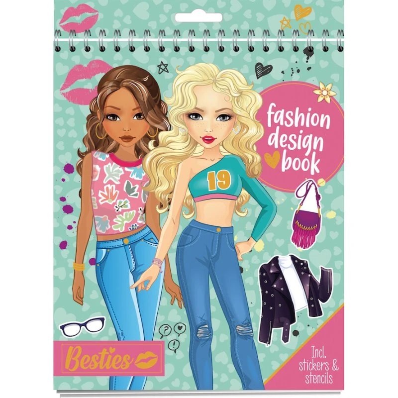 Creative Craft Group BESTIES Fashion Designer Book 24x20 cm - grøn