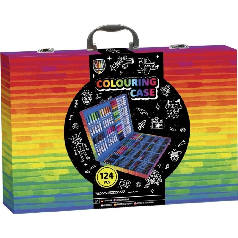 Grafix Farveæske 124 dele – kuffert 40x28 cm