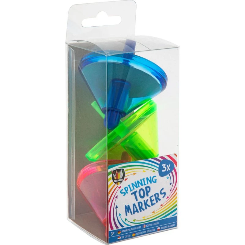 Grafix Snurretop Markers - 3 stk (blå, grøn, pink)