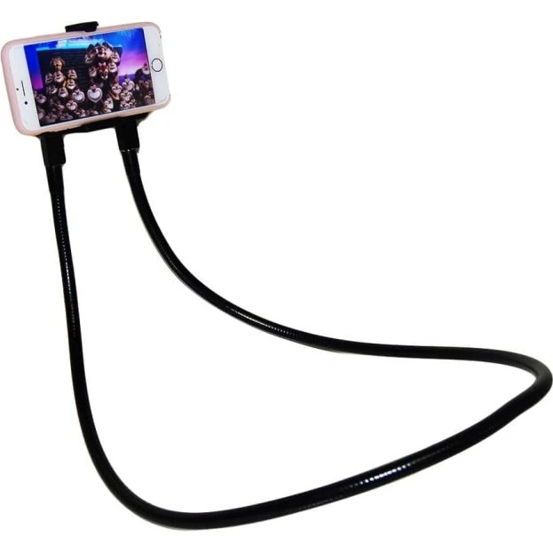 MikaMax Telefonholder til halsen 04468, sort (10–18,5 cm)