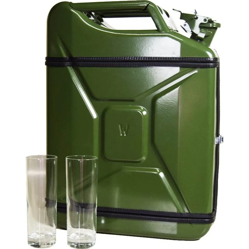 Mikamax Jerrycan Drink Bar - Grøn inkl. 2 glas