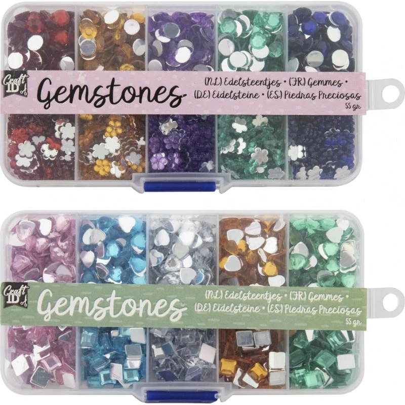 Creative Craft Group Dekorationsædelsten 1.200 stk i boks