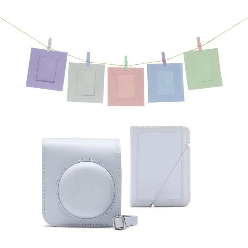Fujifilm Instax Mini 12 Tilbehørssæt - Hvid (Skulderrem, Album, Fotorammer)