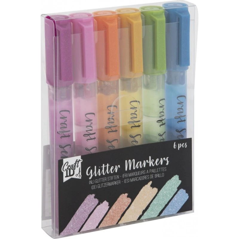 Craft Id Glimmer-tusser, 6 farver