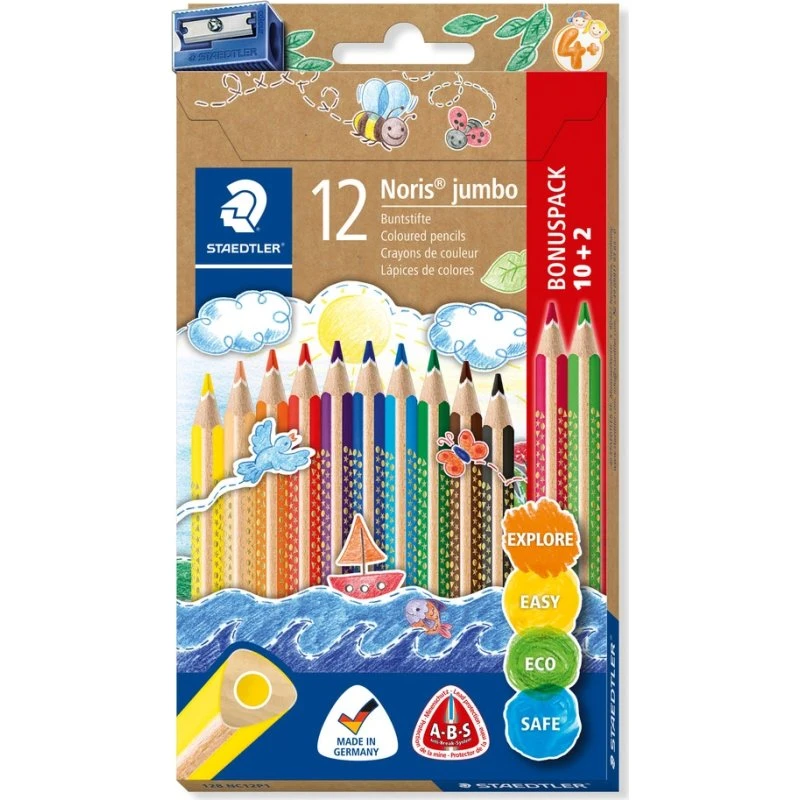 Staedtler Noris Jumbo 128 farveblyanter 10+2 stk