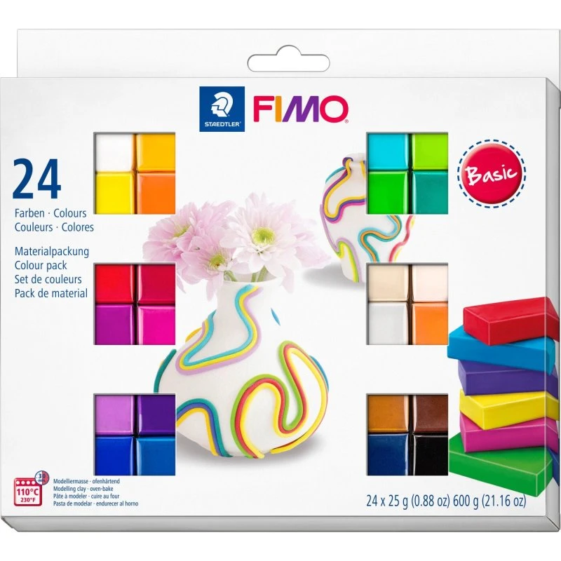 Staedtler FIMO Soft Basic sæt, 24 x 25 g