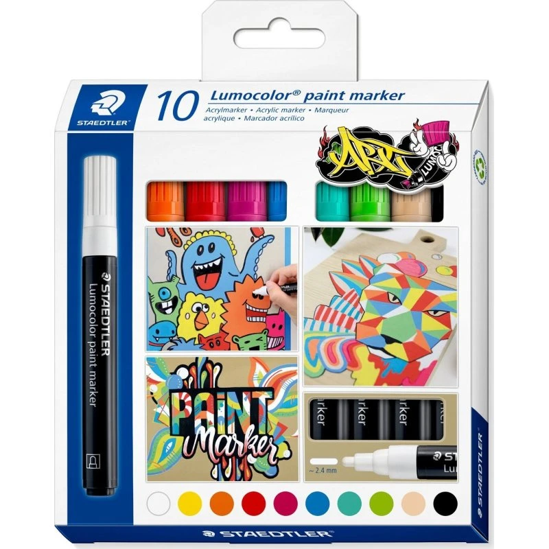 Staedtler Lumocolor Paintmarker 10 stk. assorterede