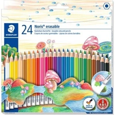 Staedtler Noris Erasable farveblyanter, 24 stk