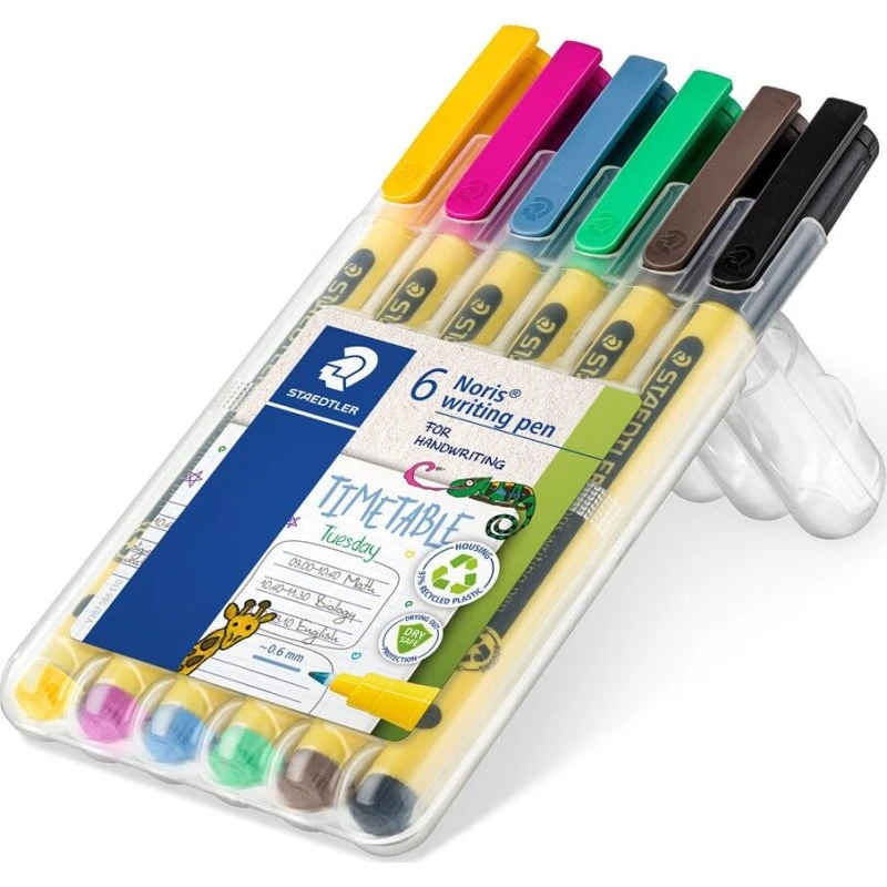 Staedtler Noris Fineliner 0,6 mm – 6 stk (assorterede farver)