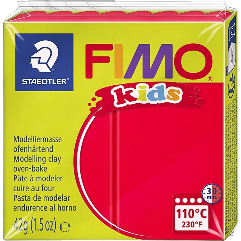 FIMO kids ovn-hærdende ler 42 g – rød