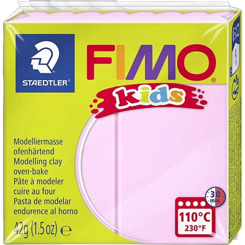 FIMO Kids ovn-hærdende ler 42 g, lys pink