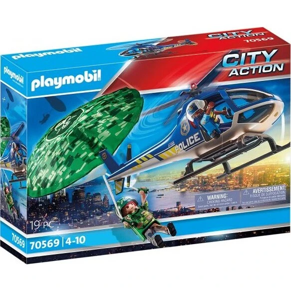 Playmobil City Action Politihelikopter med faldskærm 70569 (4+)