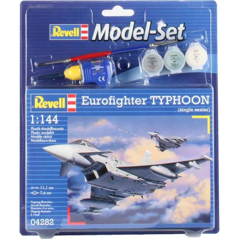 Revell Eurofighter Typhoon byggesæt 1:144 med lim og maling