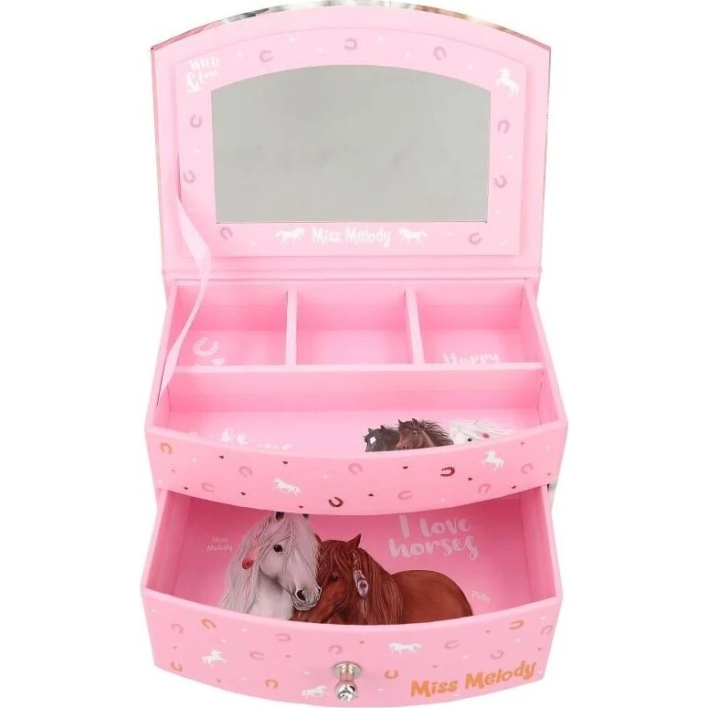Miss Melody Smykkeskrin Sundown – lyserød 15,5×10,8×8,5 cm