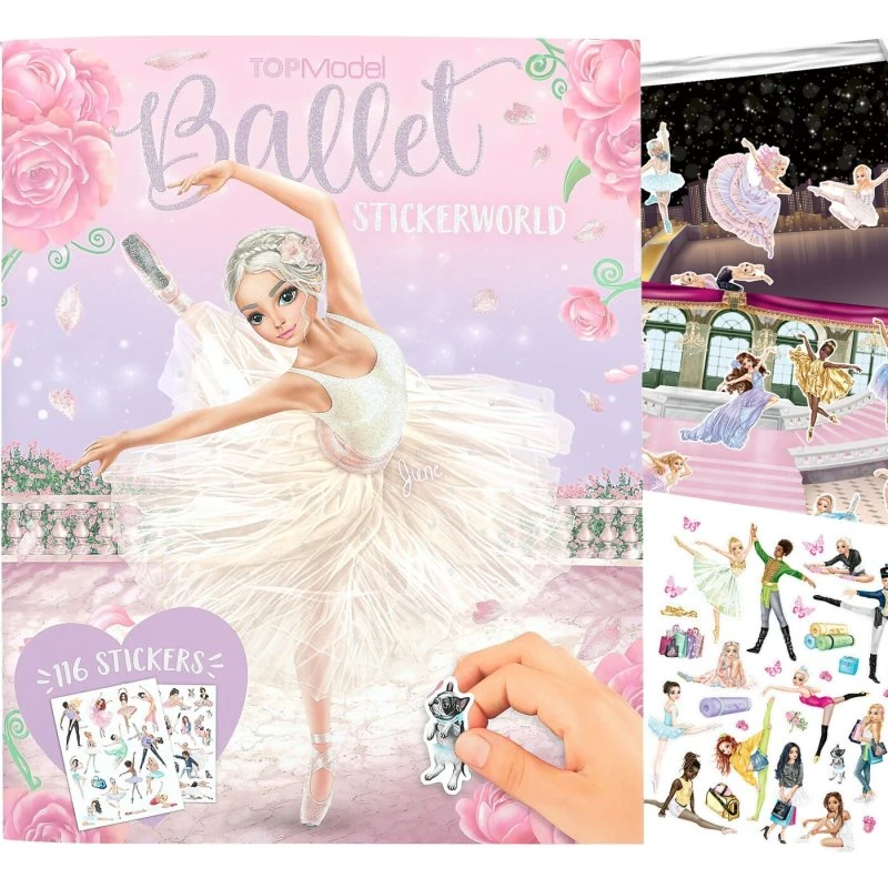 TOPModel Stickerworld Ballet - Klistermærkebog 20 sider, 116 stk