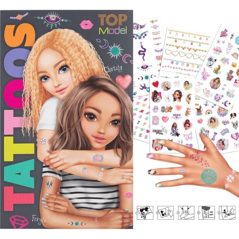 TOPModel Tattoos - 6 ark midlertidige tatoveringer