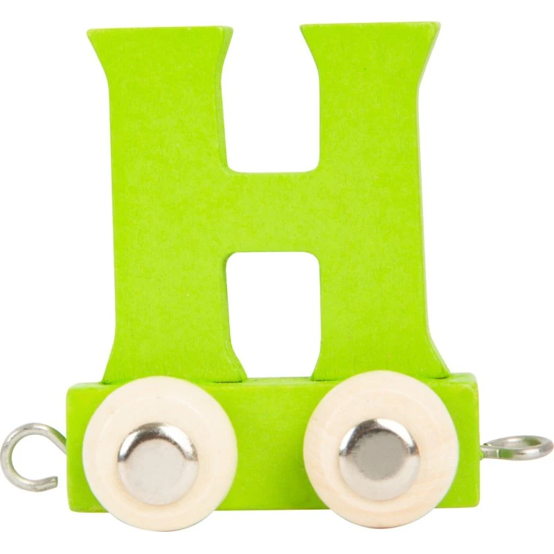 Small Foot Bogstavtog H – Træbogstav, Grøn (6,5×3×6 cm)