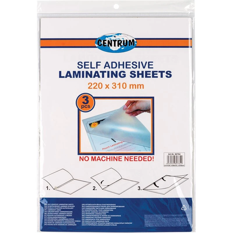 Centrum Lamineringslommer 22 x 31 cm, 3 stk (kold)