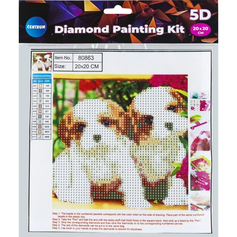Centrum Diamond Painting 5D 20x20 cm – Hund