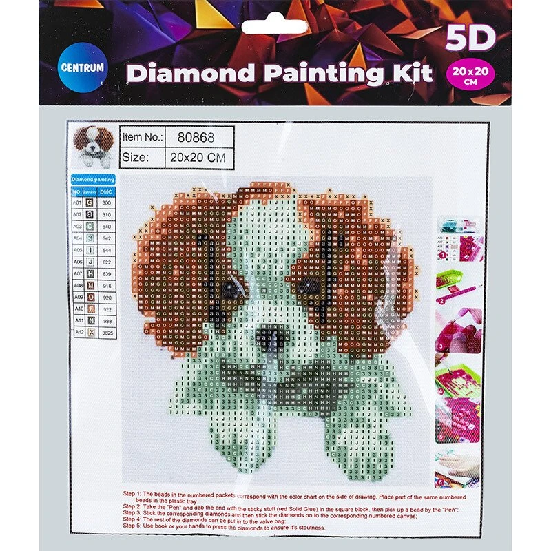 Centrum Diamond Painting 5D 20x20 cm – Hund