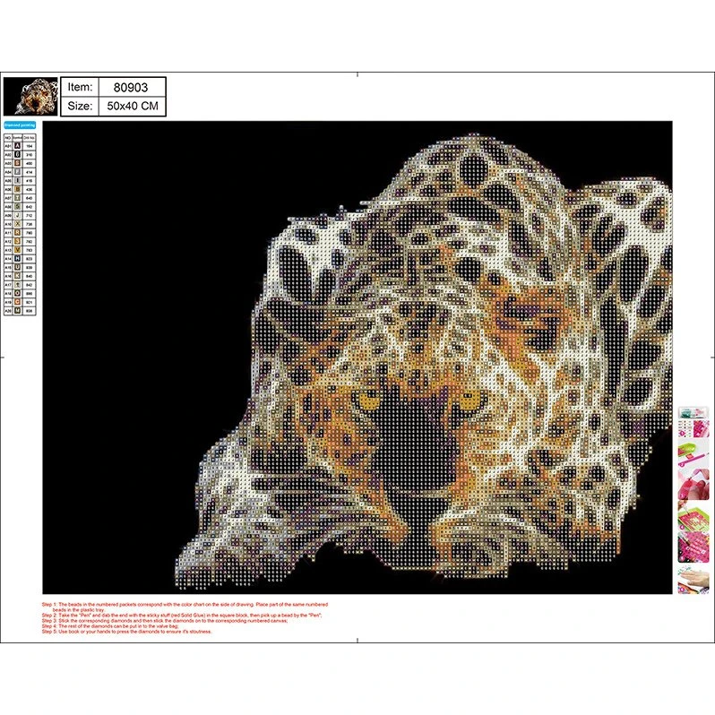Centrum Diamond Painting 40x50 cm - Leopard