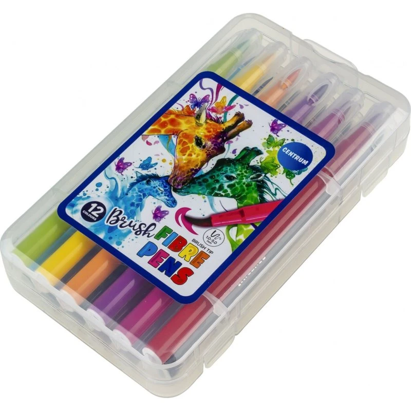 Centrum Brushpenne - 12 stk i plastboks