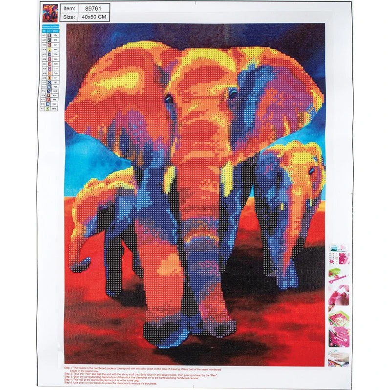 CENTRUM Diamond Painting 40x50 cm - Elefanter