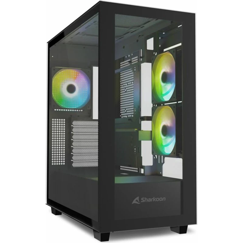 Sharkoon Rebel C60 RGB ATX kabinet (sort)
