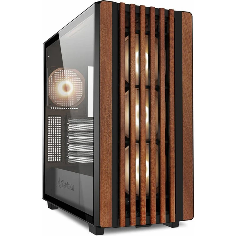 Sharkoon Rebel C70G RGB Full Tower (Sort/Brun, hærdet glas)