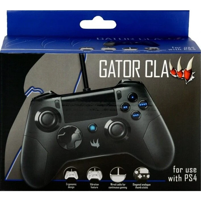 Orb Gator Claw Kablet PS4-controller – Sort