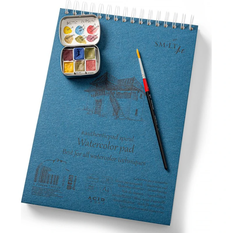 SMLT Watercolor skitseblok A4 280 g/m², topspiral