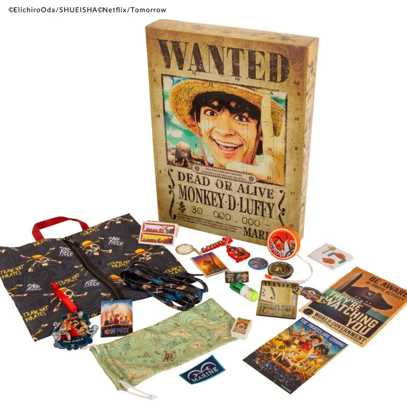 Cinereplicas One Piece Julekalender 2025 – Luffy 'Wanted' plakat