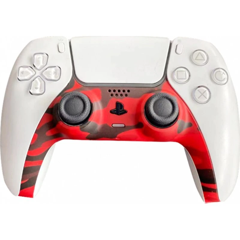 Piranha PS5 Controller Skin - Camo Rød