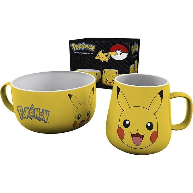 ABYstyle Pokémon morgenmadssæt – Pikachu (skål 29oz, krus 13oz)
