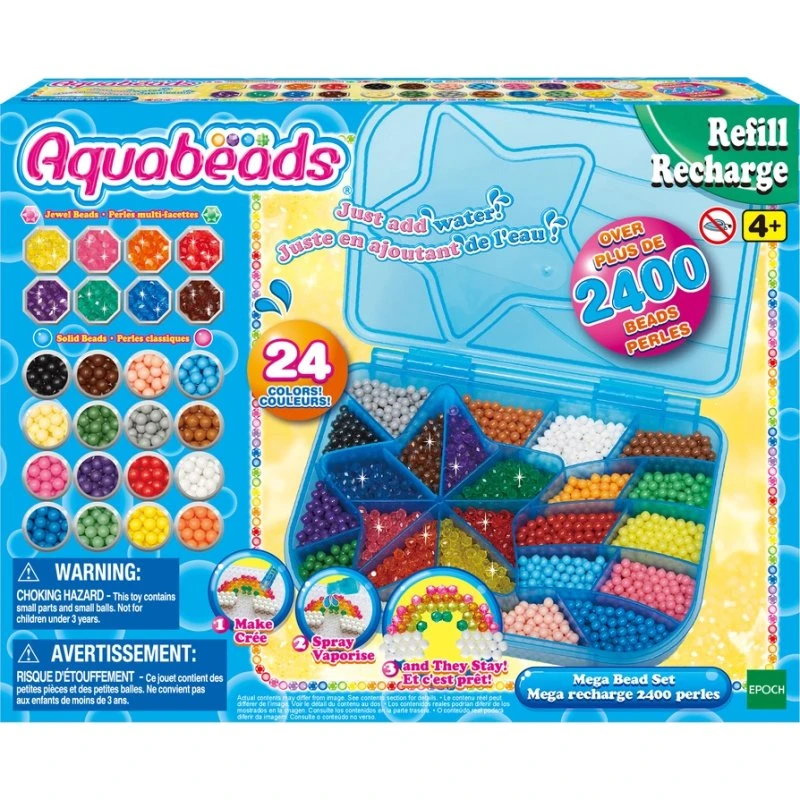 Aquabeads Mega Bead Set – 2400 perler, 24 farver