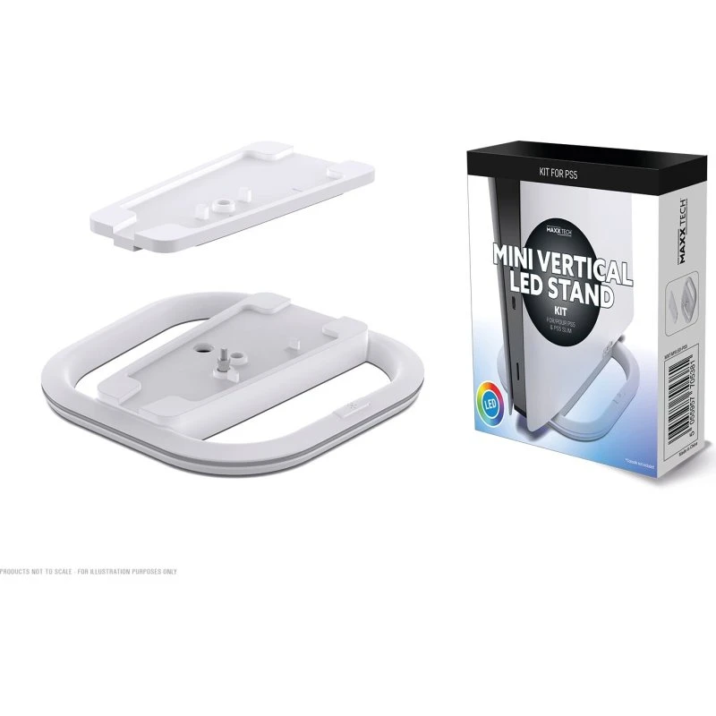 Maxx Tech Mini lodret LED-stander til PS5/PS5 Slim