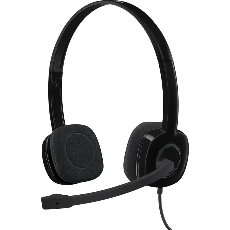Logitech H151 kablet headset med mikrofon, sort