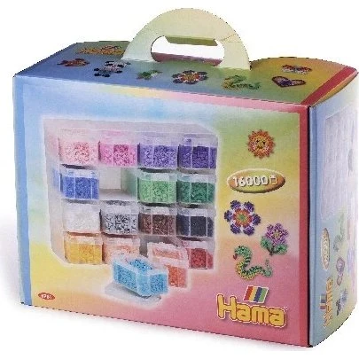 Hama Midi opbevaringsboks 16 rum med 16.000 perler