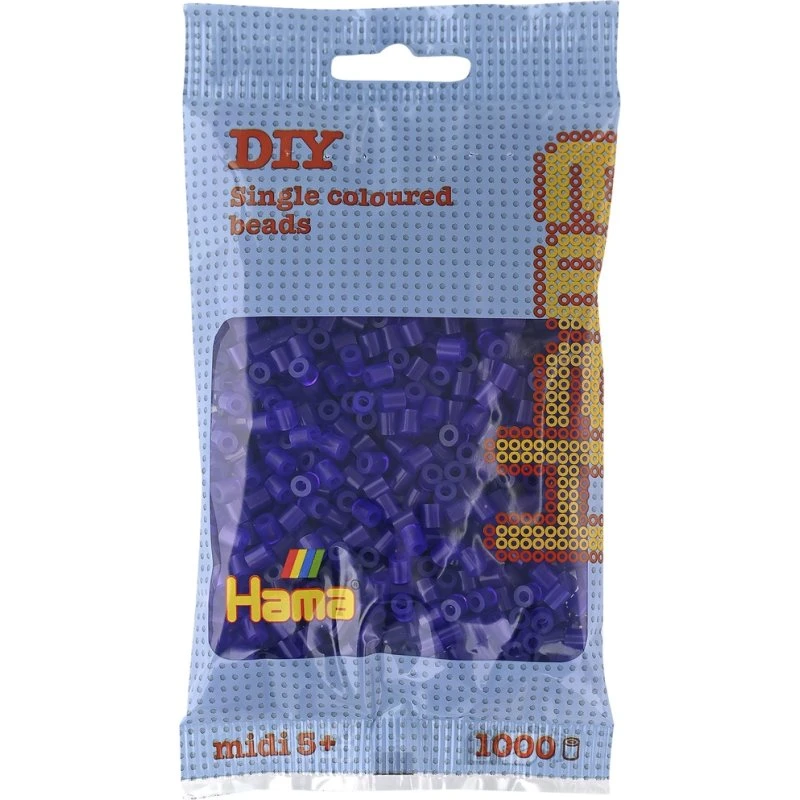 Hama Midi perler 1000 stk. transparent lilla 24