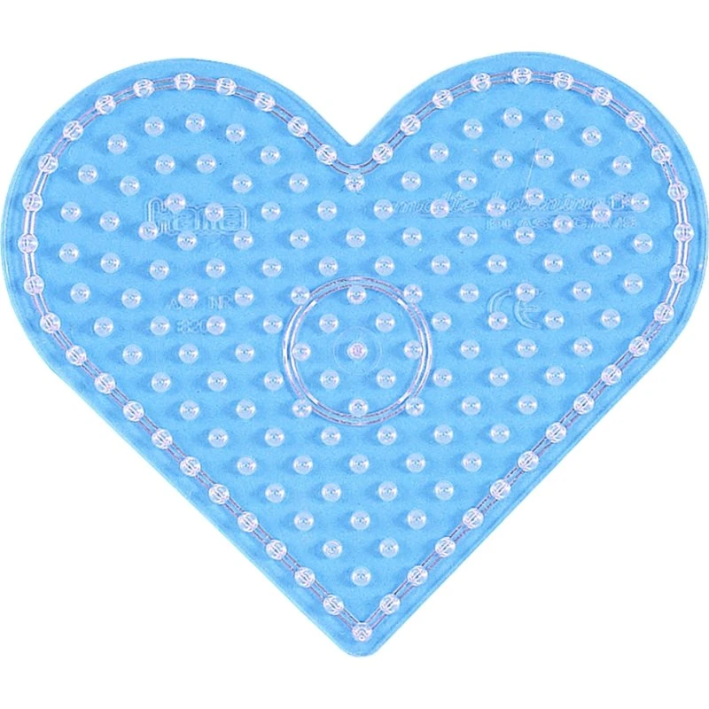 Hama Maxi perleplade hjerte 15x18 cm (transparent)