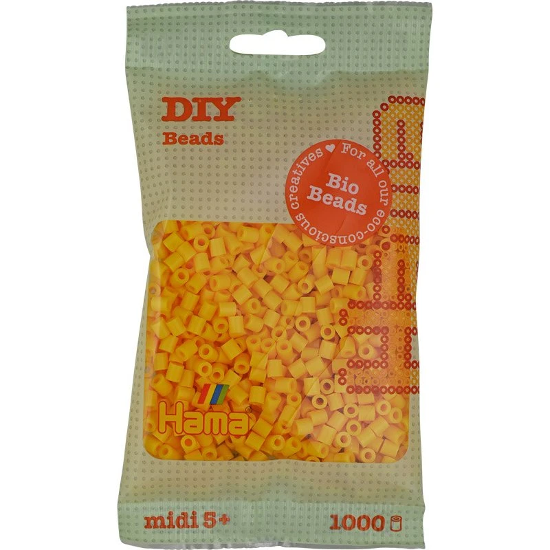 Hama Bio Midi-perler, gul - 1.000 stk