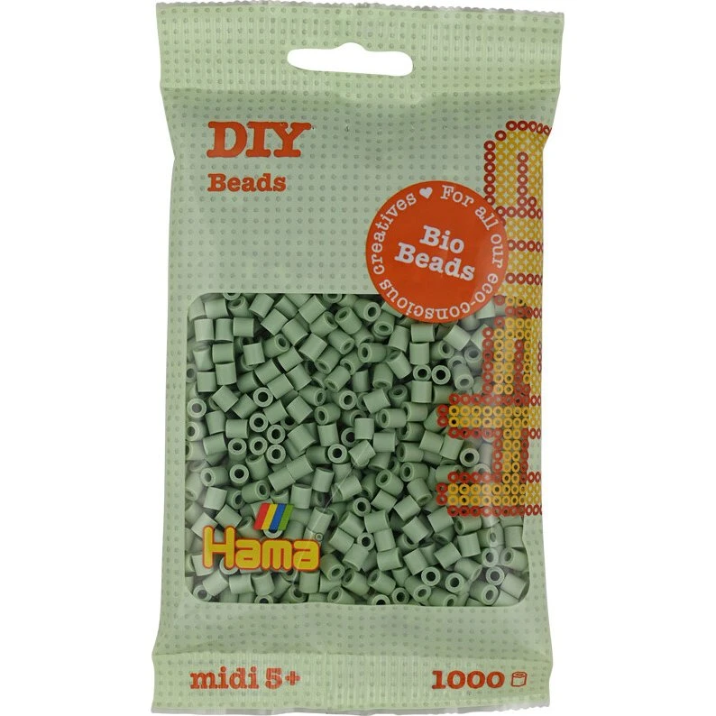 Hama Bio Midi Perler 5 mm – Eucalyptus, 1000 stk