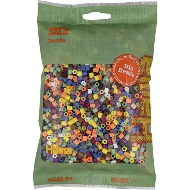 Hama Bio Midi Strygeperler 3000 stk – Farvemix